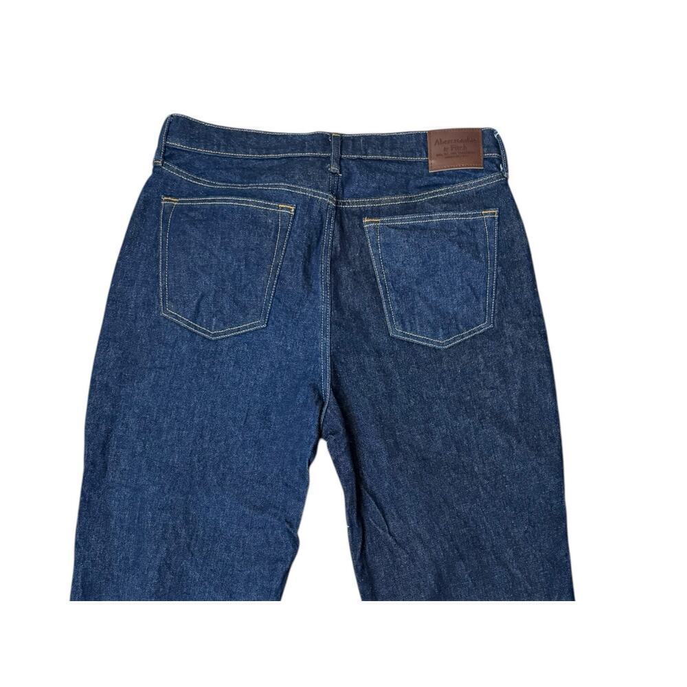ABERCROMBIE AND FITCH Vintage Stretch Baggy Jeans Men’s 34 X 26 Dark Raw Hems - Picture 5 of 10